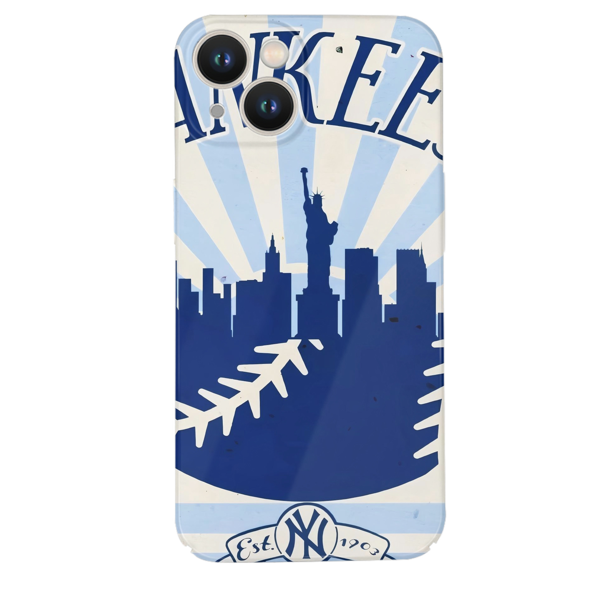 New York Yankees 143 IPhone 14 Series Full-Cover Hard Case – Shockproof With Raised Camera Protection – Precise Cutouts, Wireless Charging Compatible – Durable, Anti-Yellowing, Easy To Clean
